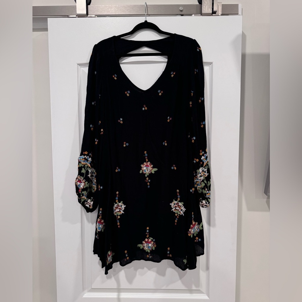 Free People Embroidered Dress Size L